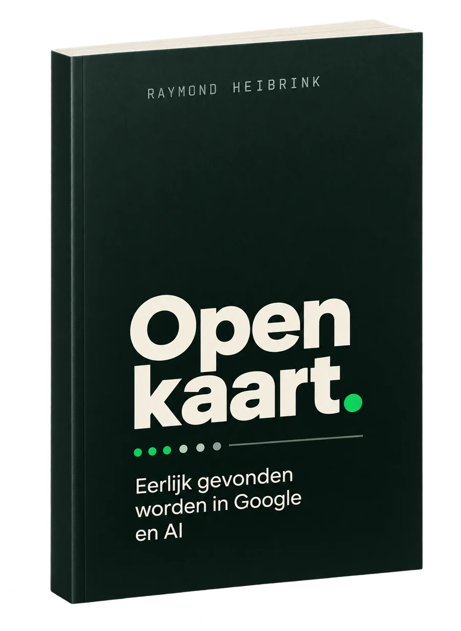 Open kaart, het boek van Raymond Heibrink: eerlijk gevonden worden in Google en AI